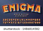 enigma font  bold colorful... | Shutterstock .eps vector #1486814582