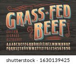grass fed beef custom signage... | Shutterstock .eps vector #1630139425