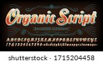 organic bold script font  an... | Shutterstock .eps vector #1715204458