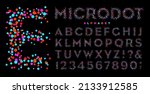 microdot is an alphabet built... | Shutterstock .eps vector #2133912585