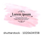 rose watercolor banner for... | Shutterstock .eps vector #1020634558
