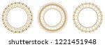 set of decorative round frames... | Shutterstock .eps vector #1221451948
