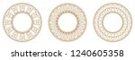 set of decorative round frames... | Shutterstock .eps vector #1240605358