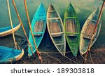 Group Of Colorful Rowing Boat...