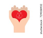hands and heart  icon of... | Shutterstock .eps vector #729038932
