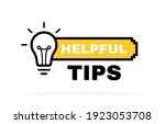 helpful tips label design with... | Shutterstock .eps vector #1923053708