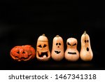 funny scary face halloween... | Shutterstock . vector #1467341318
