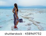 Young Woman Going To Dead Sea ...