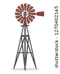 Stock Vector Vintage Windmills...