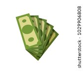 fan of american banknotes.... | Shutterstock .eps vector #1029906808