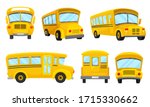yellow school bus viewed from... | Shutterstock .eps vector #1715330662