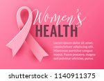 pink background with realistic... | Shutterstock .eps vector #1140911375