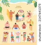 summer sets collection. vector... | Shutterstock .eps vector #2147641375