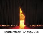 Theater seats through curtains.....