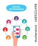 social network connection ... | Shutterstock .eps vector #1685221498