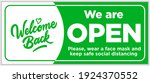welcome back we are open. green ... | Shutterstock .eps vector #1924370552