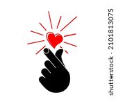 hands make heart form icon.... | Shutterstock .eps vector #2101813075