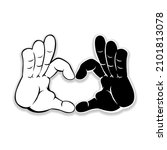 hands make heart form icon.... | Shutterstock .eps vector #2101813078