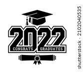 lettering class of 2022 for... | Shutterstock .eps vector #2102040535