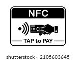 contactless wireless pay poster.... | Shutterstock .eps vector #2105603645