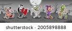 halloween cartoon monsters... | Shutterstock .eps vector #2005898888