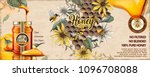 wild flower honey ads with 3d... | Shutterstock .eps vector #1096708088
