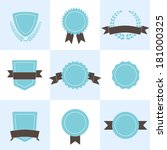 set of badges  shields and... | Shutterstock .eps vector #181000325