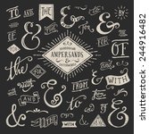 hand lettered ampersands and... | Shutterstock .eps vector #244916482