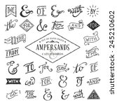 hand lettered ampersands and... | Shutterstock .eps vector #245210602