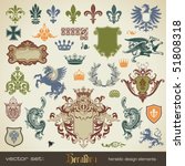 vecor set  heraldry   bits and... | Shutterstock .eps vector #51808318