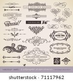vector set  calligraphic design ... | Shutterstock .eps vector #71117962