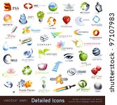 large collection of detailed... | Shutterstock .eps vector #97107983
