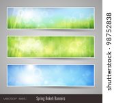 nature bokeh banners   three... | Shutterstock .eps vector #98752838