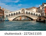 Rialto bridge over Grand canal in Venice, Italy