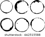set of vector grunge circle... | Shutterstock .eps vector #662515588