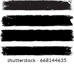 set of grunge brush strokes | Shutterstock .eps vector #668144635
