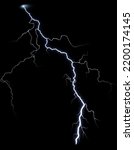Small photo of Thunder and lightning on a black background