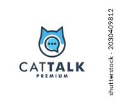 cat chat logo design animal... | Shutterstock .eps vector #2030409812
