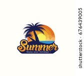 Beach Sunset Summer Logo Free Stock Photo - Public Domain Pictures