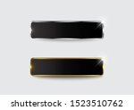 button set web glossy black gold | Shutterstock .eps vector #1523510762