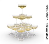 Stack Of Champagne Glasses With ...