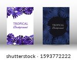 tropic covers set. colorful... | Shutterstock .eps vector #1593772222
