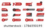 live streaming broadcast icons  ... | Shutterstock .eps vector #1786550195