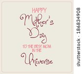 abstract happy mother's day on... | Shutterstock .eps vector #186834908