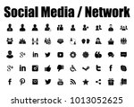 social media and network icons | Shutterstock .eps vector #1013052625