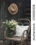 Antique Wicker Chair And A...