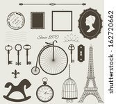 Vintage Objects Silhouettes...