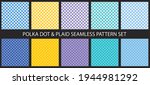 polka dots and plaid seamless... | Shutterstock .eps vector #1944981292