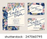 set of wedding invitations... | Shutterstock .eps vector #247060795