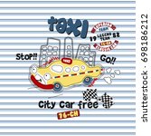 taxi car | Shutterstock .eps vector #698186212